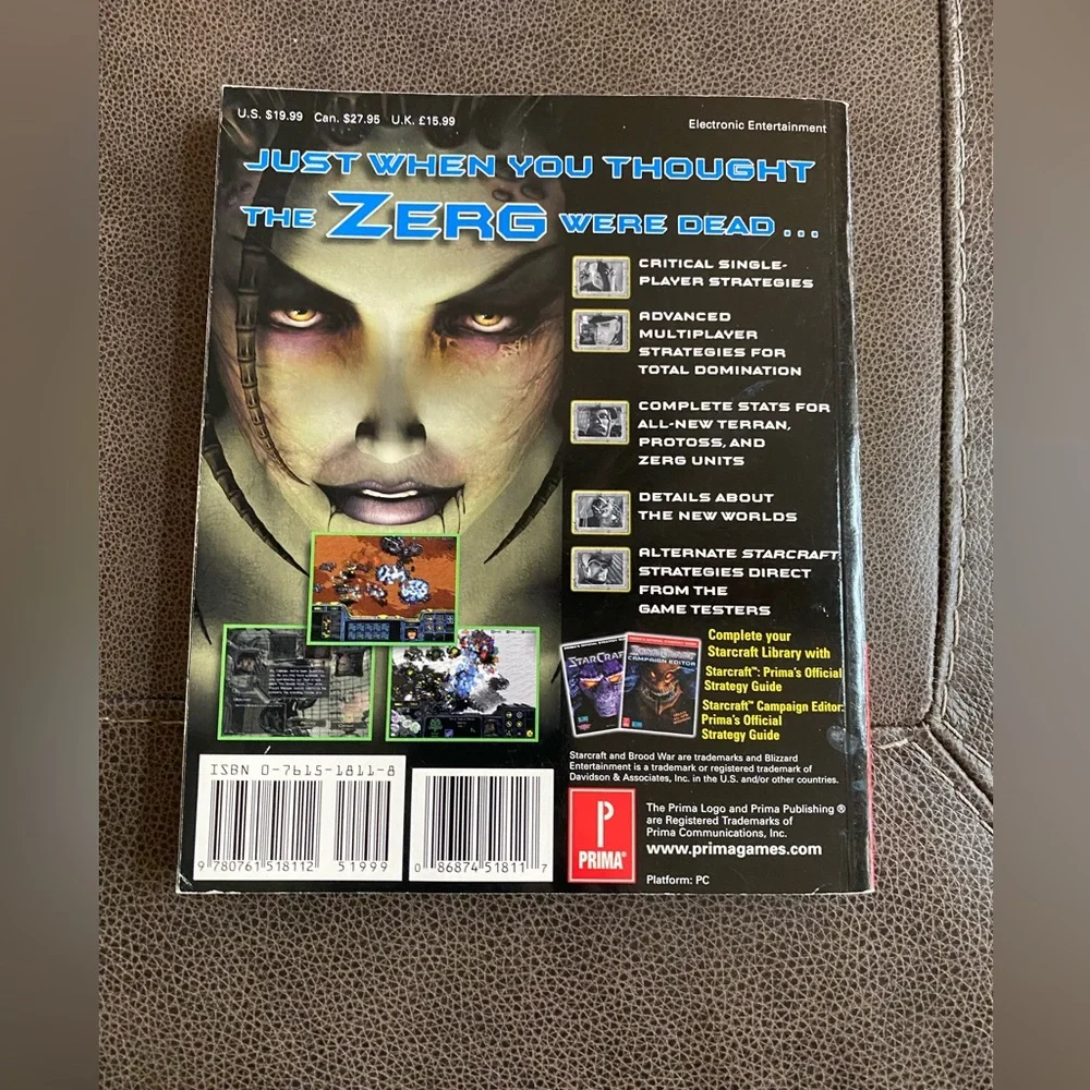1998 Prima's Official Strategy Guide StarCraft Expansion Set Brood War Book